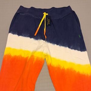 Polo by Ralph Lauren Colorful Tie-Dye Joggers - Navy, Yellow, Orange